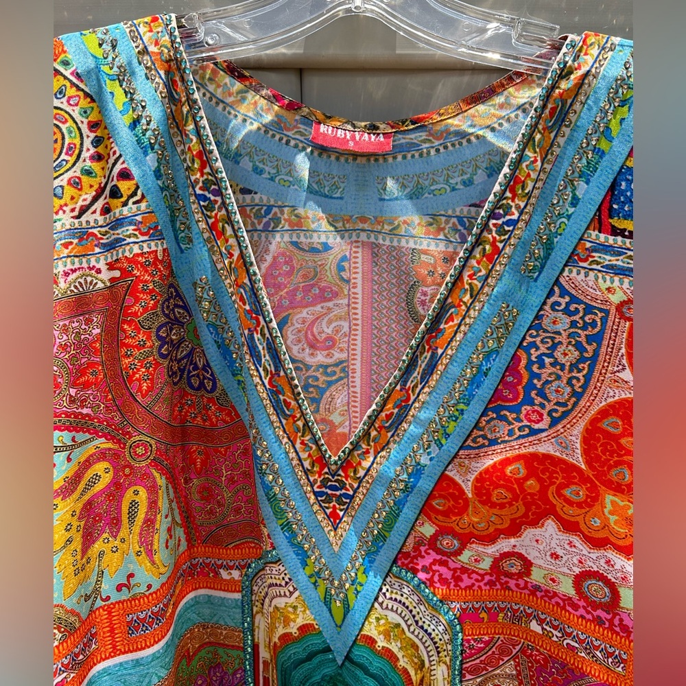 Ruby Yaya Rhinestones Unique Kimono Kaftan Dress … - image 3